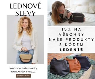 🌟 Užij si lednové slevy v Londonstore! 👜 Teď máš jedinečnou příležitost získat 15% SLEVU na všechny naše kousky - kabelky,...